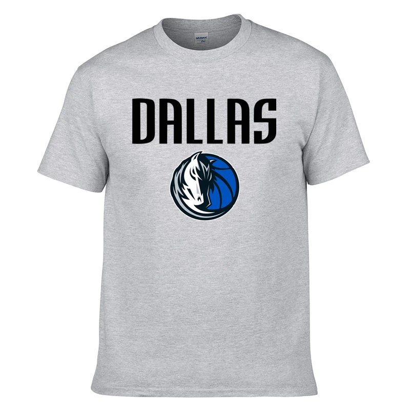 Light Gray Лука Doncic Dallas Баскетбол из хлопчатобумажной ткани, раздел-футболки NO.77 Doncic футболки Повседневное летние хлопковые футболки в стиле «хип-хоп» уличная Harajuku футболки - Цвет: Light Gray
