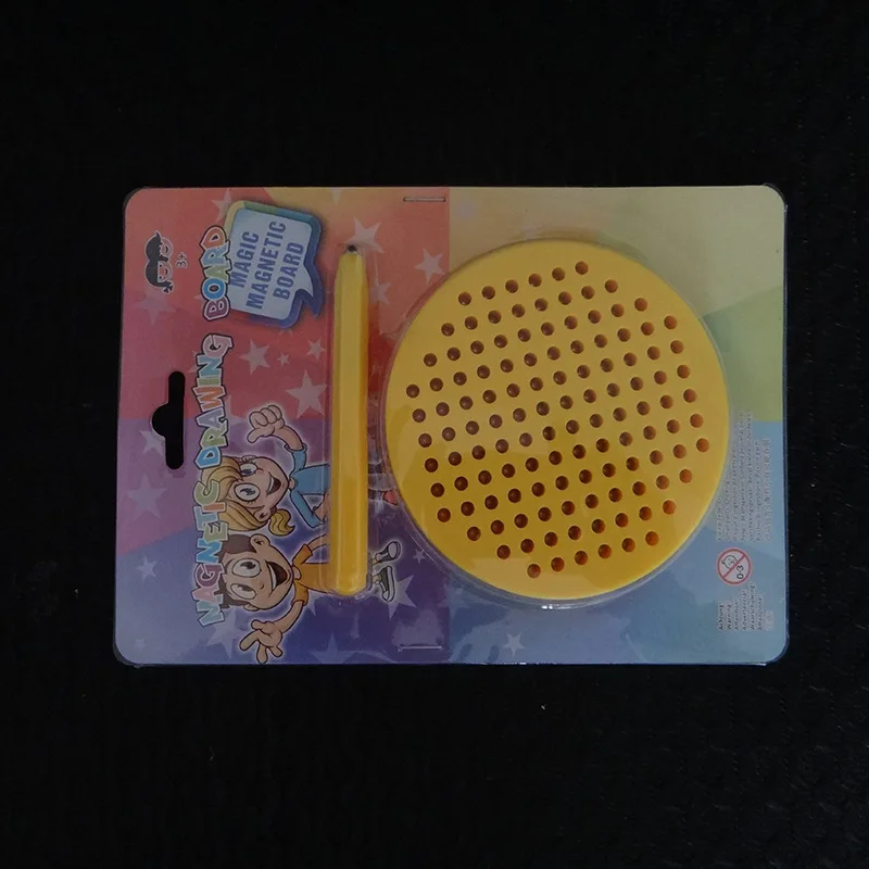 Игрушки для детей, подарок 33,5x25,5, магнитный планшет, магнитная подушка, доска для рисования, стальная бусина, стилус, обучающий, обучающий, для письма - Цвет: Yellow circle