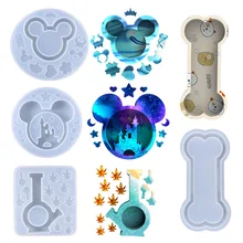 

Epoxy Resin Mold Keychain Pendants for DIY Epoxy Resin Jewelry Resin Decoration Silicone Mould
