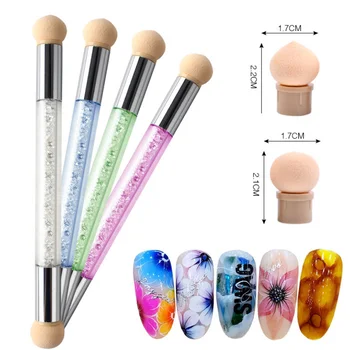 

Limegirl Nail Brush Set Gradient Sponges Nail Art Brushes Pen Acrylic Gel Glitter Powder Picking Dotting Tools Manicure Tool