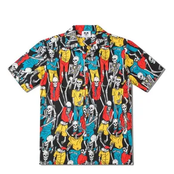 

2020 New Casual Printed Short Sleeve Shirt Men Street Summer Hawaii Beach Women Short Sleeve Shirts Harujuku Mens S M L XL