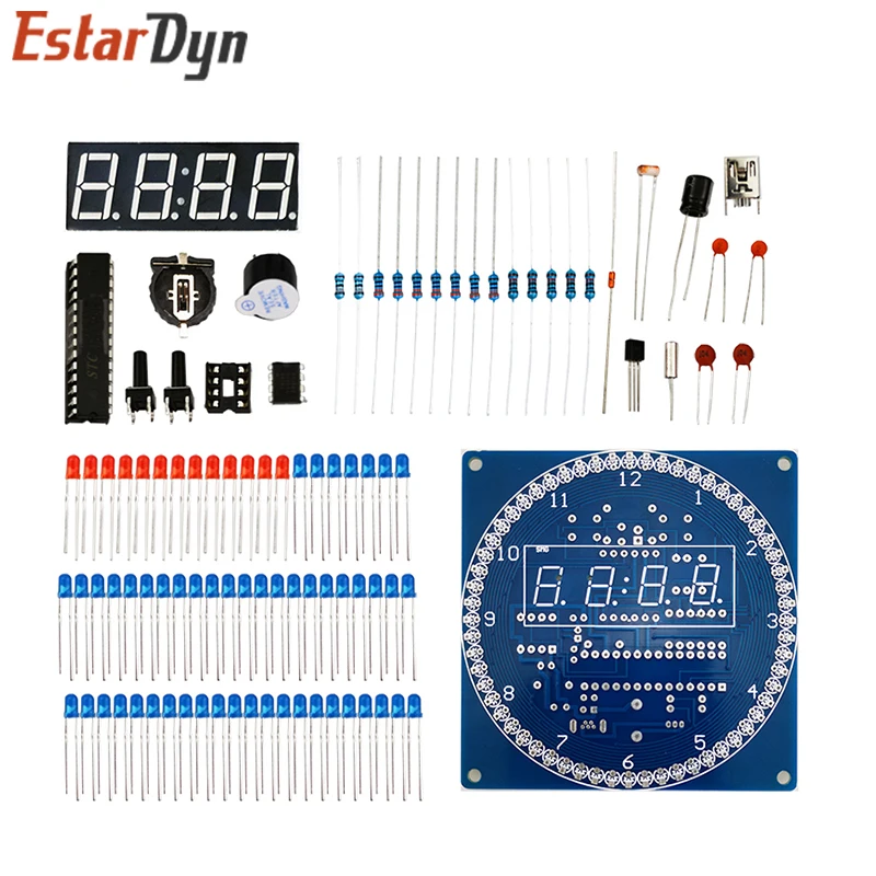 DIY Kit Electronic Digital Clock CD4013 Tube LED Display Beginners Tra - Foto 10
