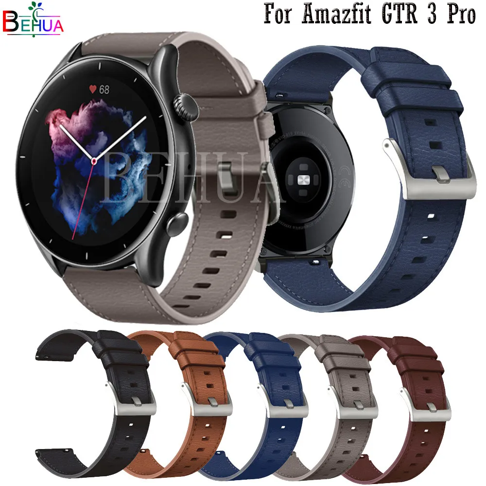 Leather Strap 22mm Watchband For Amazfit GTR 3 Pro Wristband Quick Releas Bracelet For Huami Amazfit GTR 2 2e 47mm Wristband new