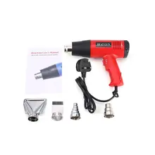 866B, 2000 Вт, британская вилка, цифровой ЖК-Электрический тепловой пистолет с горячим воздухом, температурный вентилятор, регулируемый термоусадочный инструмент для зачистки краски, Паяльная насадка