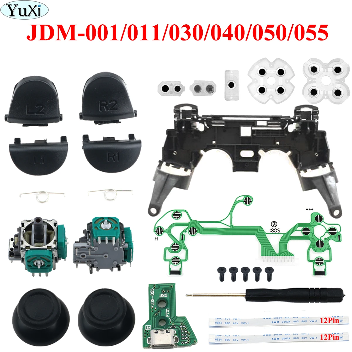 Триггерные кнопки для PS4 JDM JDS 055 050 040 030 001 011 3D аналоговые джойстики колпачок с