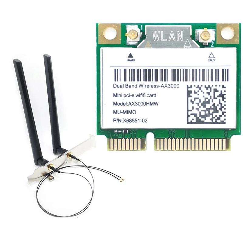 AX200 Mini PCI-E AX3000 Wi-Fi 6 Wireless Adapter Dual Band Bluetooth 5.1 Wifi Card 802.11AX 2.4G/5G Wlan Windows 10 | Компьютеры и