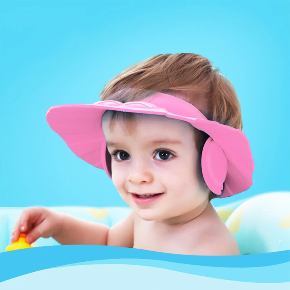 Регулируемый Детский шампунь для душа для ванны, защита для волос, шапка для защиты детей, водонепроницаемый, для предотвращения попадания воды в уши для детей