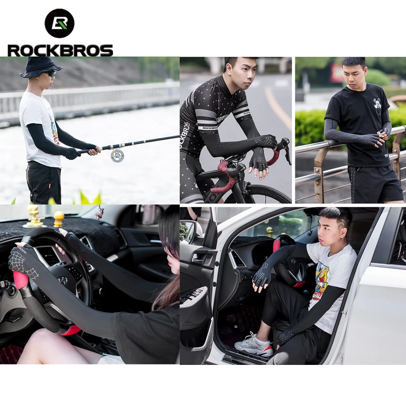 ROCKBROS, ткань для льда, для бега, длинные рукава, дышащие, с защитой от ультрафиолета, рукава для рук, для спорта, велоспорта, бега, пешего туризма для мужчин и женщин