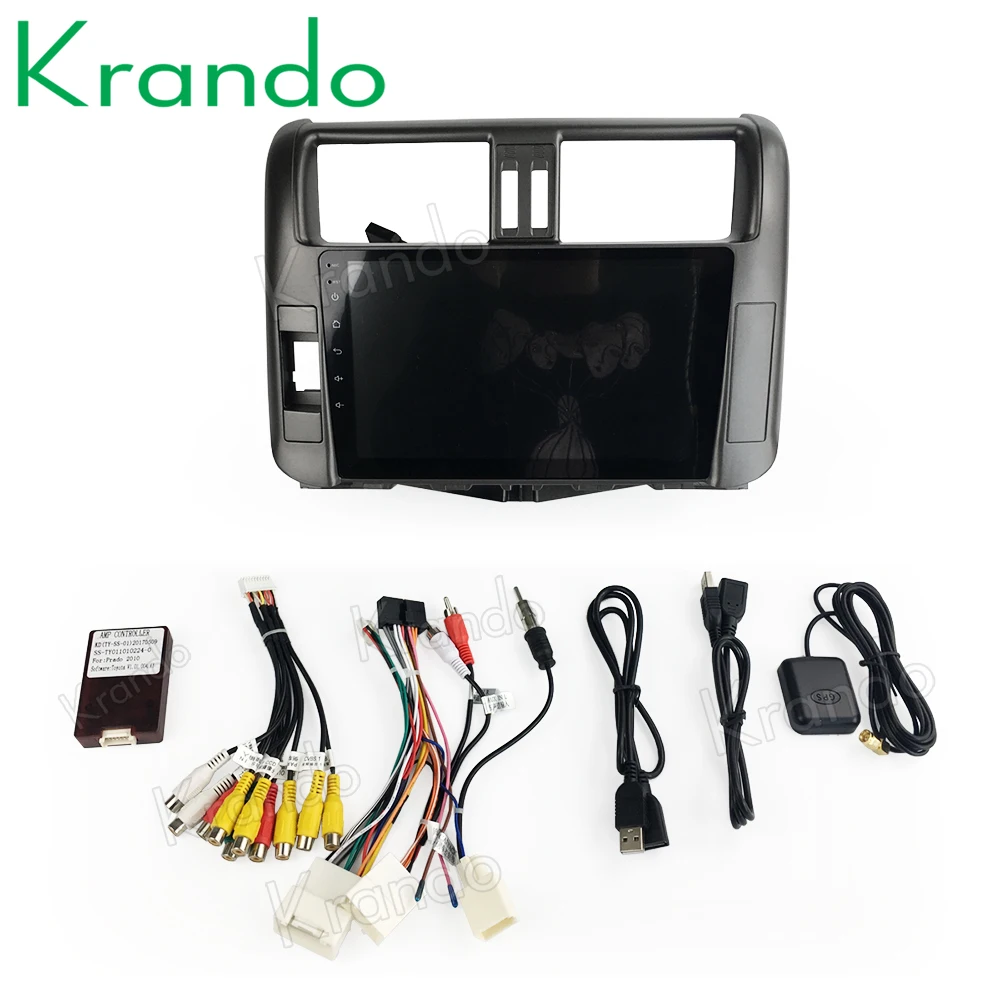 Top Krando Android 8.1 10.1" car radio player for Toyota Prado 2010-2013 navigation gps multimedia system 1