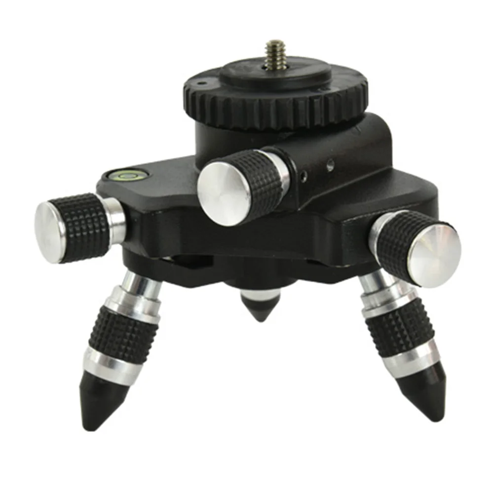 Tripod Stand Base Mini Bracket Horizontal Pedestal Adjustment Connector Aluminum Rotation Conversion Durable 1/4 Laser Level