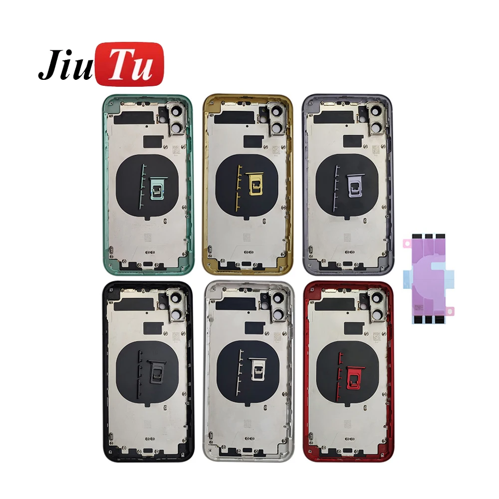 

Jiutu Back Housing For iPhone 11 11Pro 11ProMax 8G 8P Chassis Full Battery Door Rear Cover Middle Frame Body without Flex Cable