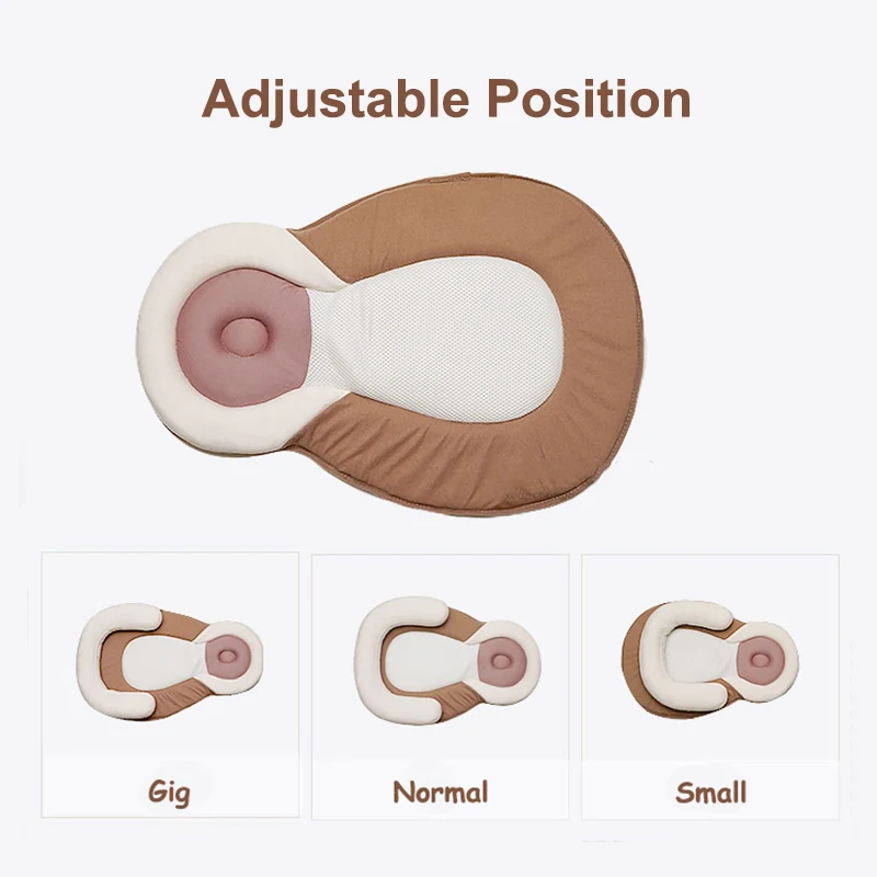 Multifunction Baby Crib Travel Sleep Pillow Newborn Anti-rollover Safety Cushion Baby Sleep Positioning Pad Portable Folding Bed