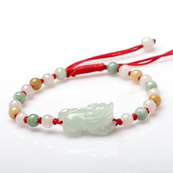 

Genunine Myanmar jade bracelets bangle rope hand-carved jadite jade beads bracelet jade jewelry women real jade bracelets bangle