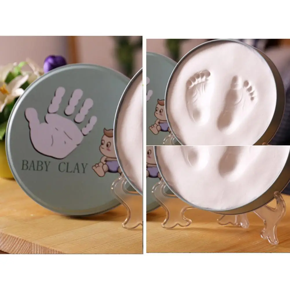  NewCute Baby Frame DIY Handprint Imprint Air Drying Soft Clay Footprint Kids Casting Parent-child H