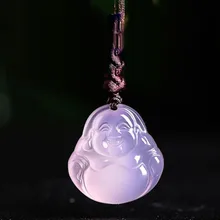 Ювелирные изделия ручной работы из натурального розового нефрита и Будды, оригинальные аксессуары, Нефритовый Будда