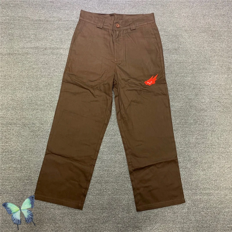2021 Travis Scott Cactus Jack Cacti Work Pants Men Women Joggers Brown