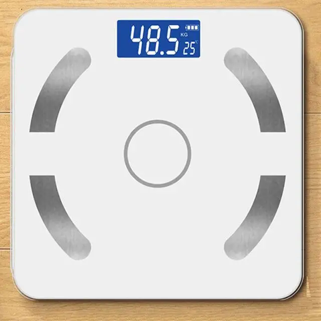 50 Весы для веса тела Smart Fat Digital восемь черный цвет баланс подключения e Bluetooth SE45001 - Цвет: Белый
