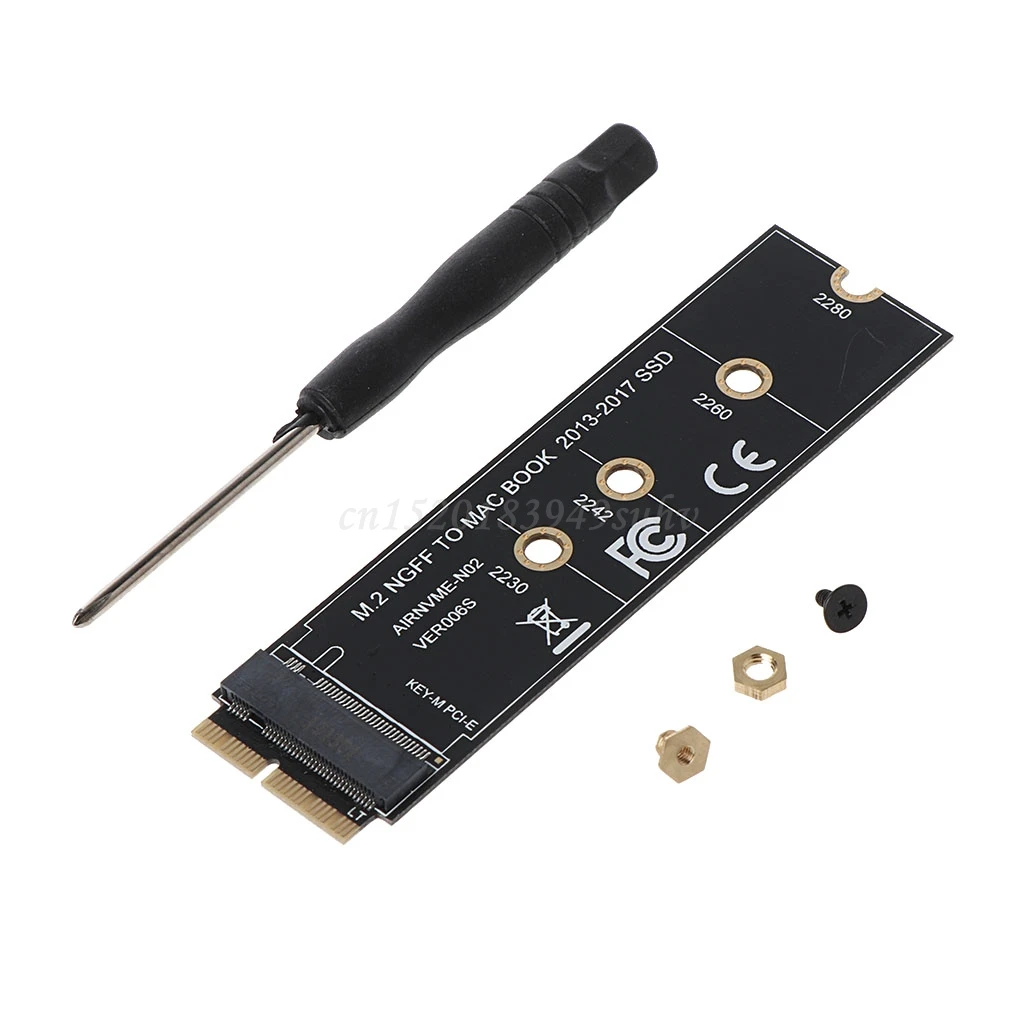 M.2 PCIE NVME SSD Adaptador convertidor para Apple MAC Air PRO 2013-2016 GB SSD Kit de accesorios