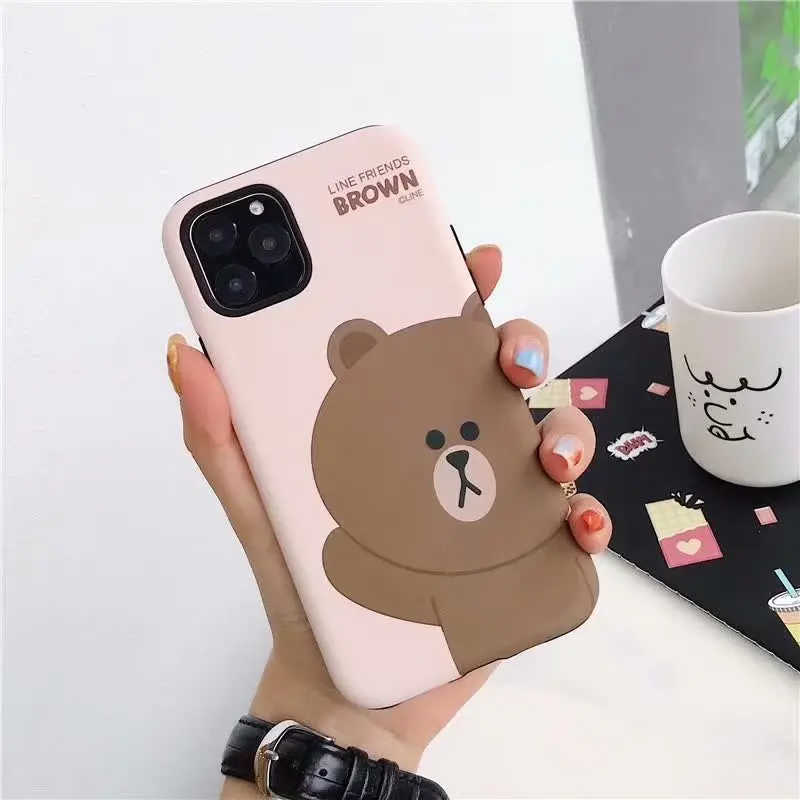 Милый чехол с мультяшным медведем, Кроликом, уткой для iphone 7, 8, 6, 6s PLUS, мягкий силиконовый чехол, задняя крышка для iphone X, XS, MAX, XR, 11 pro, max, Новинка
