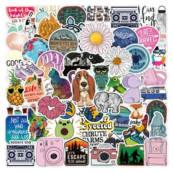 

70 Pcs Ins Fashion Cartoon Cute Waterproof Graffiti Stickers for Luggage Laptop Fridge Car Phone DIY Decal Stationery Sticker