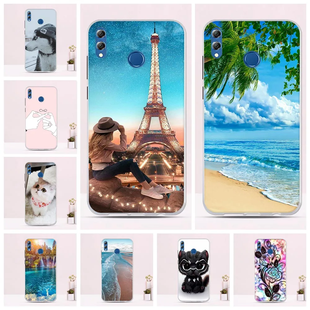 

For Huawei Honor 8X Max Case Silicone TPU Printed Back 7.12" Honor 8X Max Case Cover Shell For Huawei Enjoy Max Cover Phone Case