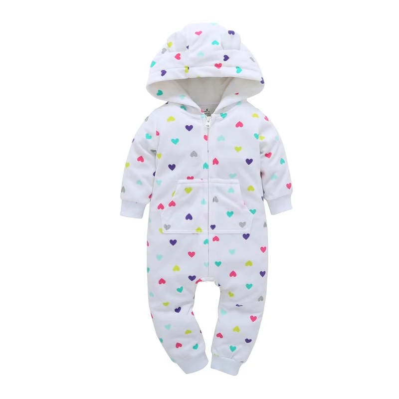 

Baby Rompers Newborn Boys Jumpsuits Clothes Cartoon Sweater Polar Fleece Autumn Long Sleeve Toddler Girl Children Overall Winter