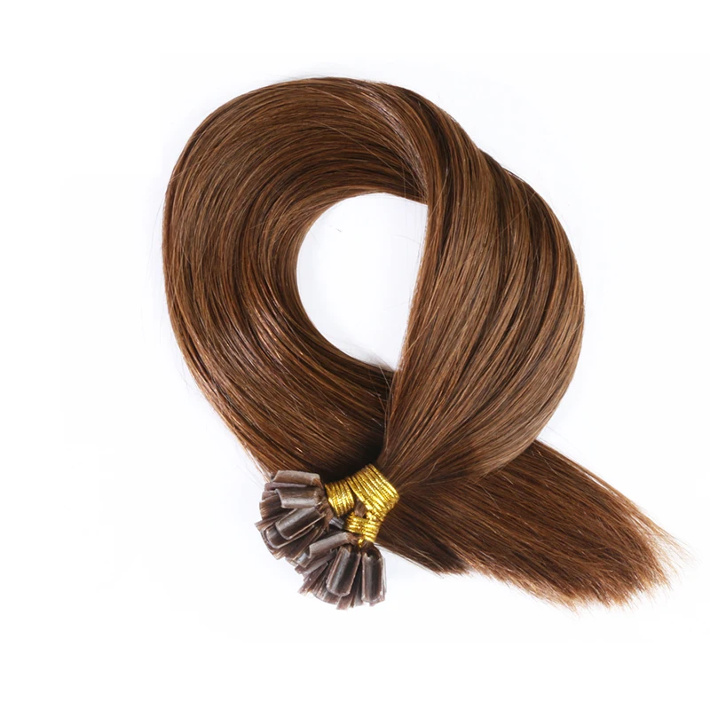 Straight Keratin Human Fusion Hair Nail U Tip Machine Made Remy Human Hair Extensions 1g/ps Muti-Color
