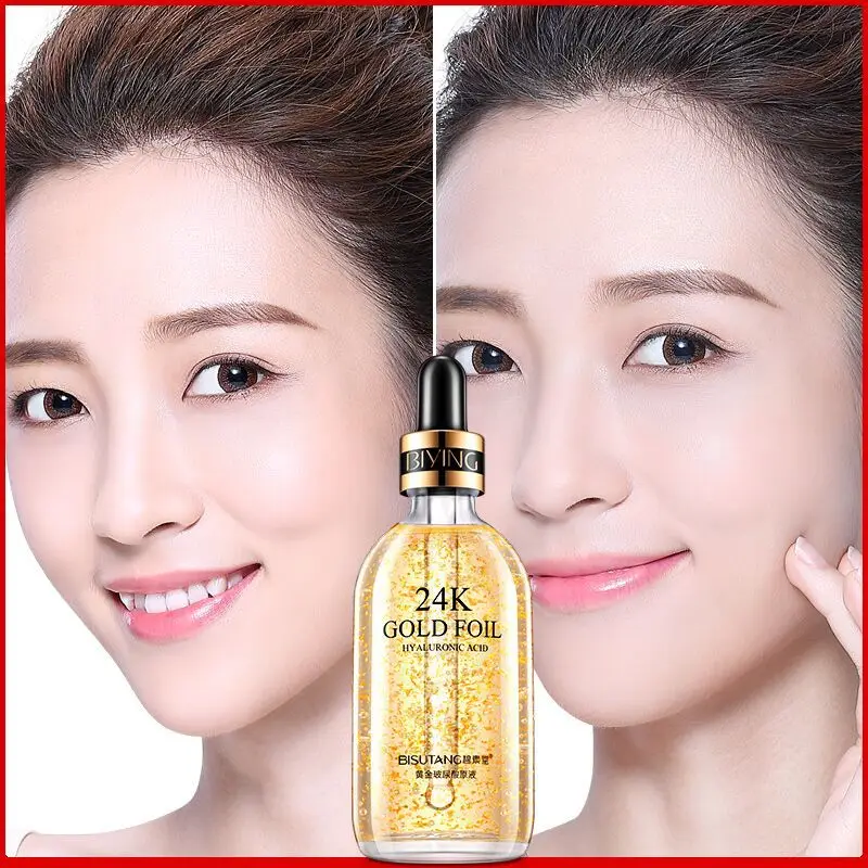 100ML 24k Gold Face Serum Hyaluronic Acid Serum Moisturizer Essence Whitening Day Cream Anti Aging Anti Wrinkle collagen korean