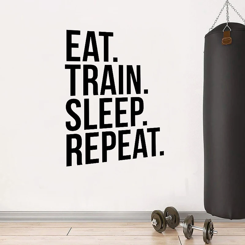 Съемные настенные наклейки с надписью &quotEat Train Sleep&quot | Дом и сад
