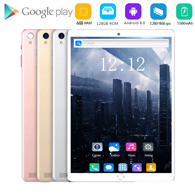 2020 большой емкости 128G глобальная Bluetooth Wifi Android 8 0 10 дюймов планшетный ПК Octa Core 6 ГБ