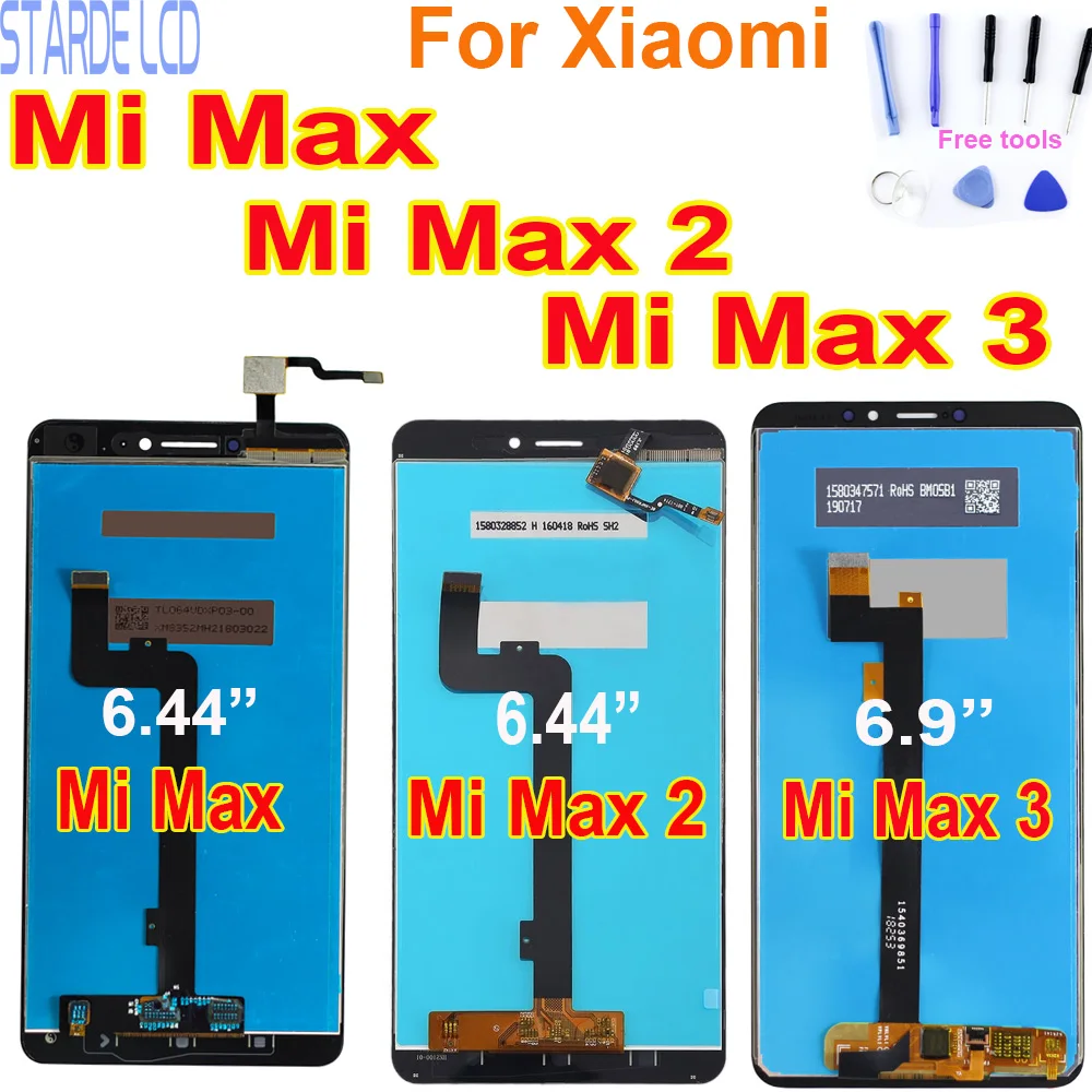 Оригинальный ЖК дисплей для Xiaomi Mi Max 2 сенсорный экран панель дигитайзер сборка 3