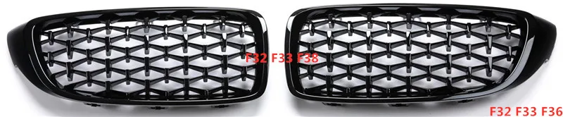 Пара для F10 F18 Алмазная Автомобильная решетка Передняя решетка для почек гриль для Bmw G30 G38 X1 X3 X4 X5 X6 ABS полностью Черная решетка