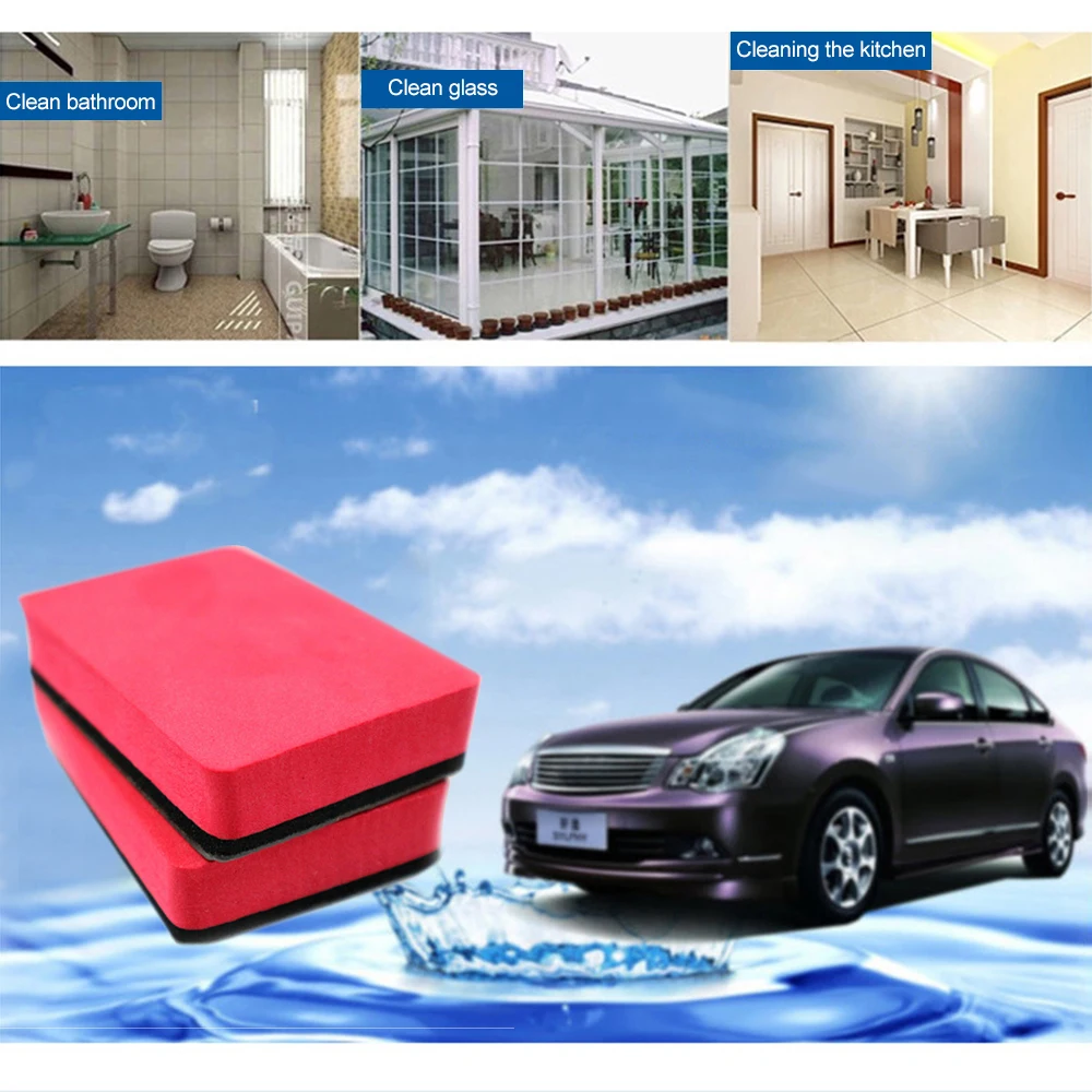 

1Pc Double Sided Car Clean Wash Clay &Sponge Soft Auto Detailing Cleaner Cars Care Washing Tool