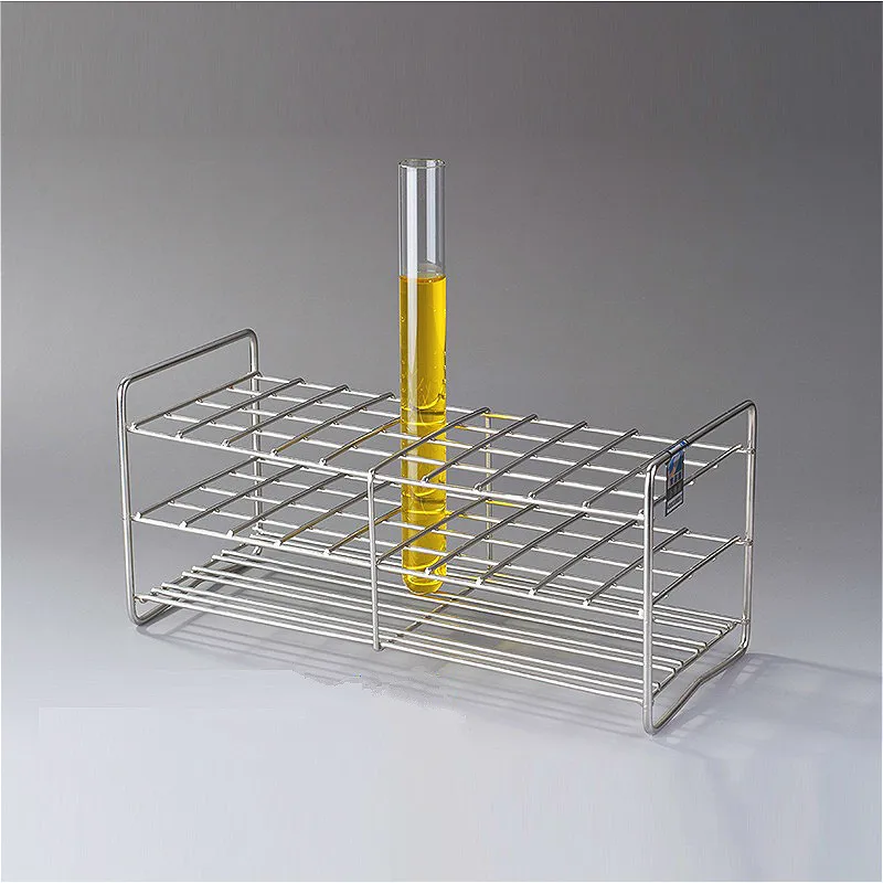 Stainless Steel Wire Rack Professional Tube Stand Stainless Steel Holder for Test Tube Diameter 23mm ~ 25.5mm 40 Wells 1 / PK