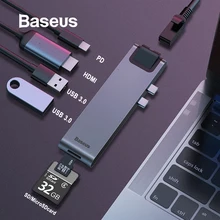 Baseus USB C концентратор 3,0 Для Macbook pro Мульти адаптер usb-хаб 3,0 type C usb-хаб порт для зарядки разветвитель ПК Компьютерные аксессуары