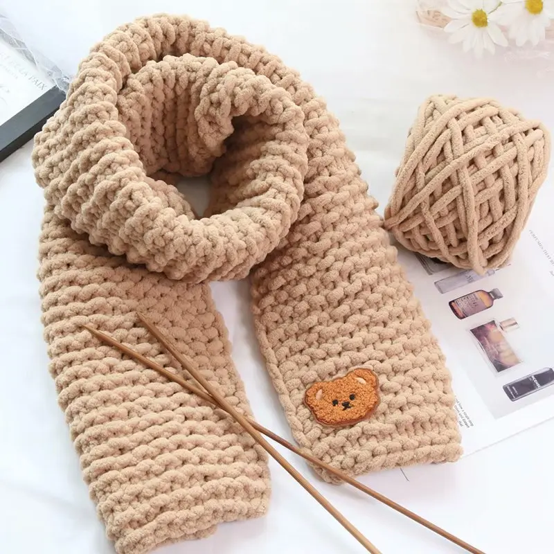 100g / 1pc Chenille Velvet Yarn Cotton Baby Wool DIY Hand Knitted Sweater Knitting Wool Thick Warm Crochet Knitting Yarns 2