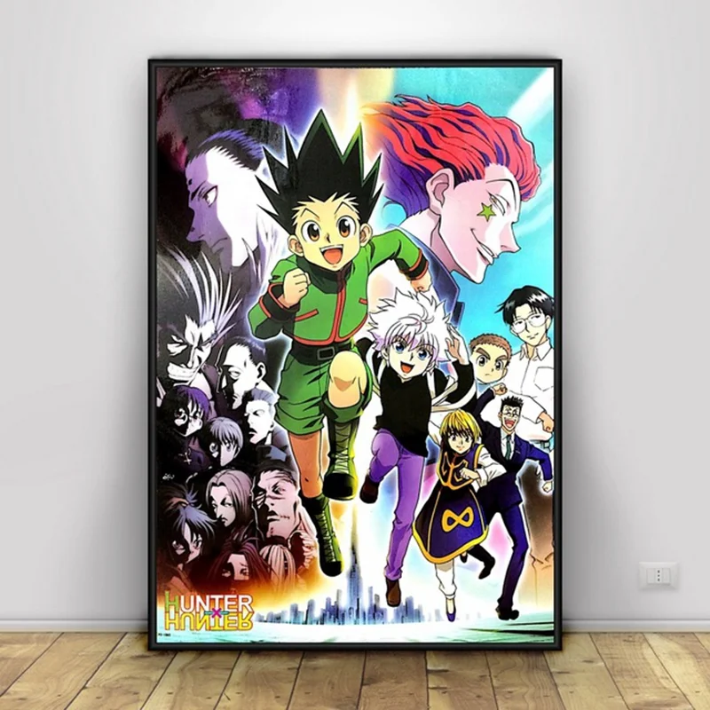 家の装飾壁アートワーク画像ハンター ハンターアニメ絵画北欧プリントスタイルのポスター子供ルーム Painting Calligraphy Aliexpress