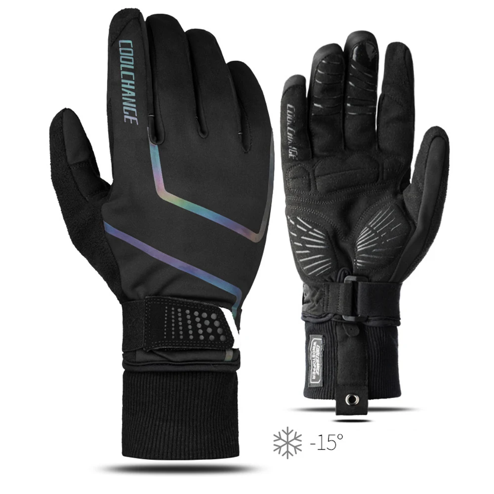 

CoolChange Winter Warm Cycling Waterproof Windproof Thermal Full Finger Gloves