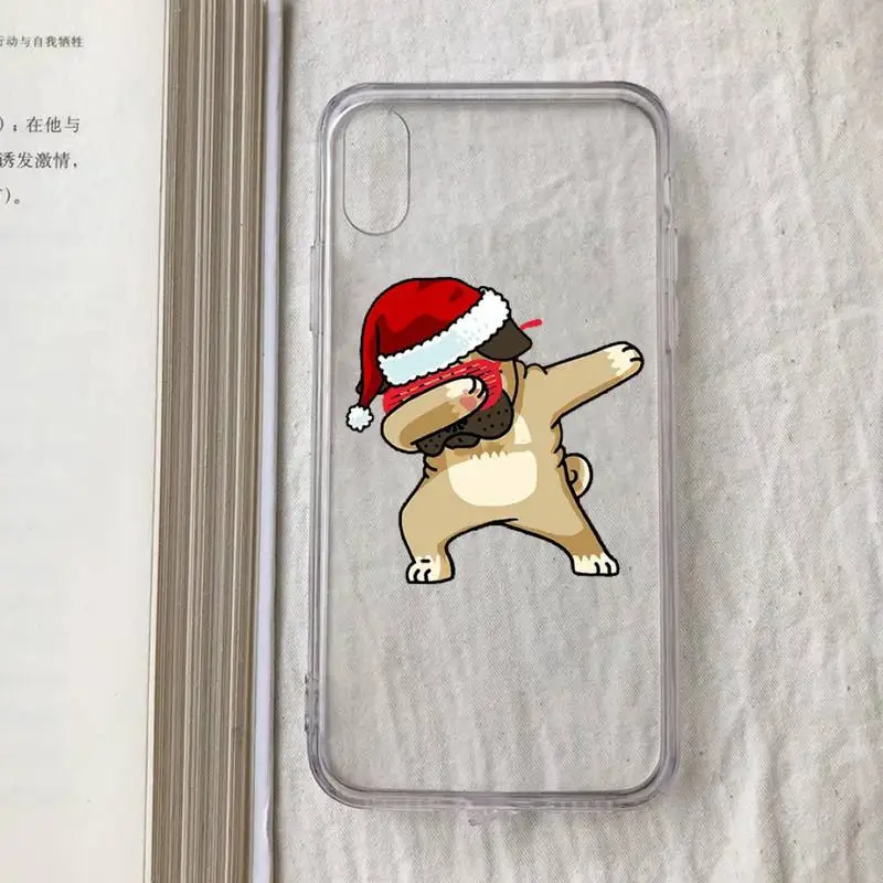 iphone 13 pro max case clear cute pug dog Phone Case for iPhone 11 12 13 mini pro XS MAX 8 7 6 6S Plus X 5S SE 2020 XR case iphone 13 pro max case clear