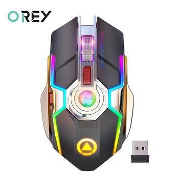 

2.4G Silent Wireless Mouse 1600 DPI RGB LED light Professional Gaming Mouse For Macbook Pro Rechargeable PC Gamer Computer Mouse