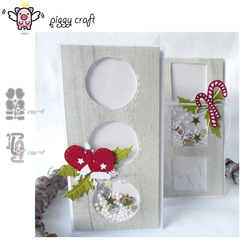 

Piggy Craft metal cutting dies cut die mold Christmas gloves cane Scrapbook paper craft knife mould blade punch stencils dies