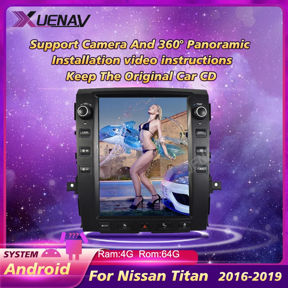 PX6 Android 12 1 дюймов Автомобильный радиоприемник с навигацией GPS для Nissan Titan 2016 2017 2018