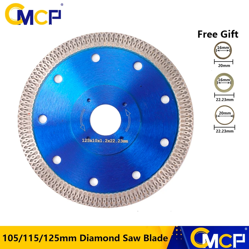 2x Diamond Mesh Turbo Saw Blade Cutter Disc For Marble Granite Tile 105/115/125m 