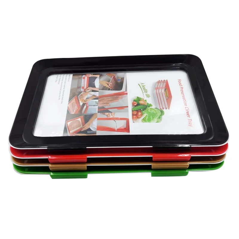 Creative Food Preservation Tray Reusable Plastic Storage Elastic Film  Buckle Vacuum Seal Keeps Food Fresh Kitchen Tools - AliExpress