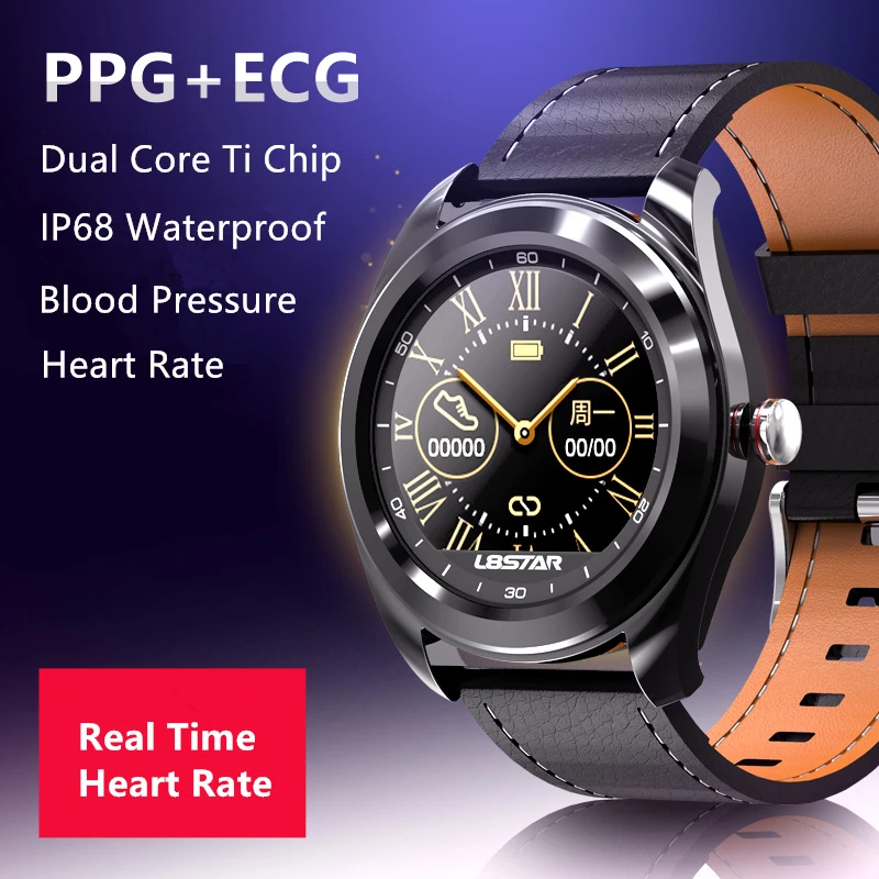L8STAR ЭКГ PPG Смарт часы ЭКГ Часы Smartwatch сообщение напоминание пульсометр кровяного давления IP68 Водонепроницаемый для мужчин и женщин