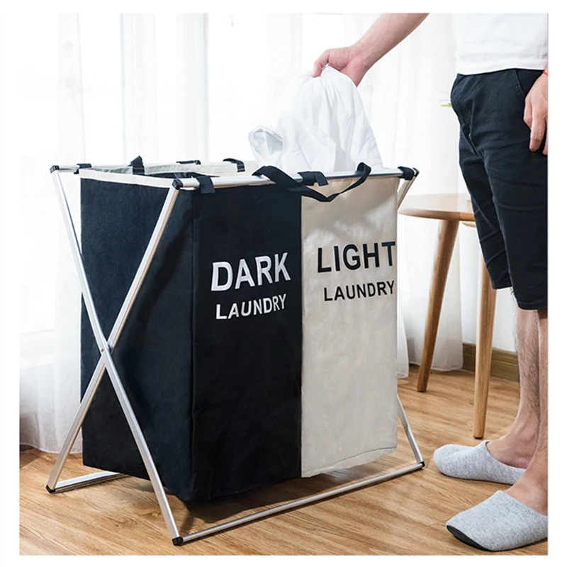 X-shape-Foldable-Dirty-Laundry-Basket-Organizer-Printed-Collapsible-Three-Grid-Home-Laundry-Hamper-Sorter-Laundry (1)