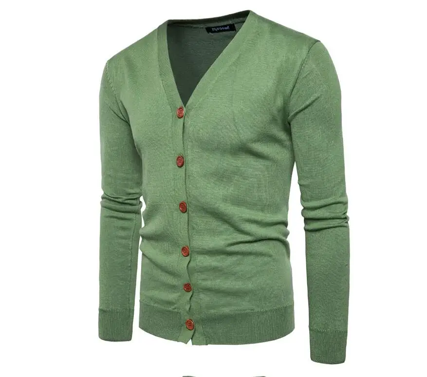 Green Sweaters JACKEYWU бренд мужской свитер корейский модный плотый вязаный кардиган длинный рукав трикотаж хип хоп Уличная карамельный цвет - Цвет: Green Sweaters