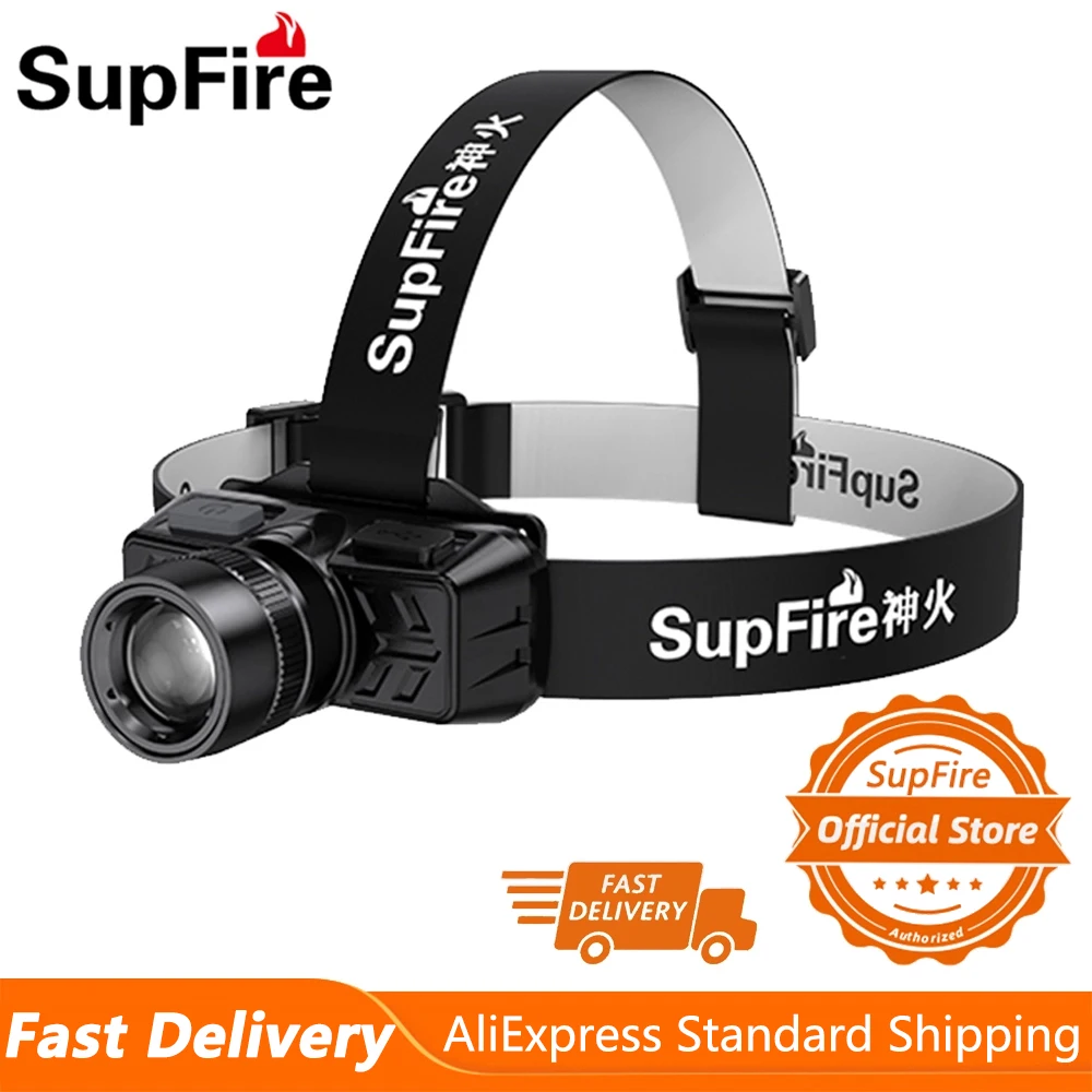 

Supfire HL50 LED Mini Sports Headlight Focus Flashlight Powerful Lantern Camping Fishing Searchlight USB Charging Headlamp