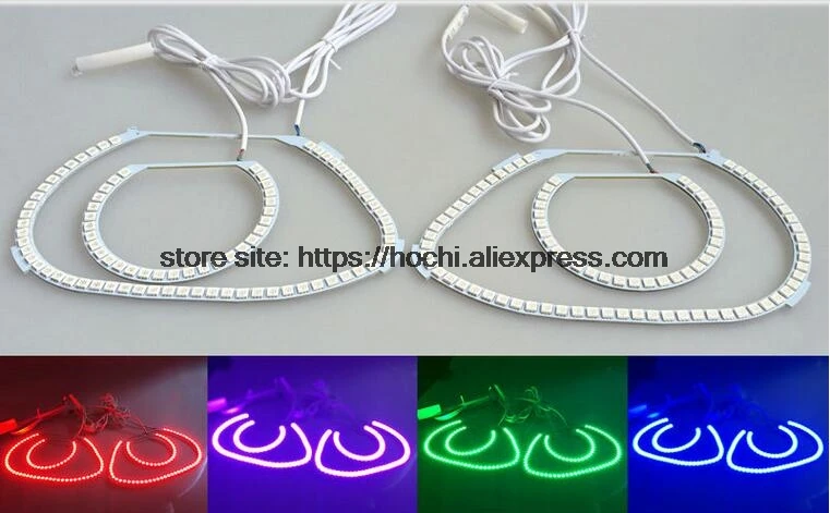 HochiTech RGB многоцветный светодиодный ангельские глазки набор ортопедических колец супер яркий стиль автомобиля для Honda Civic FD 2006 2007 2008 2009 2010