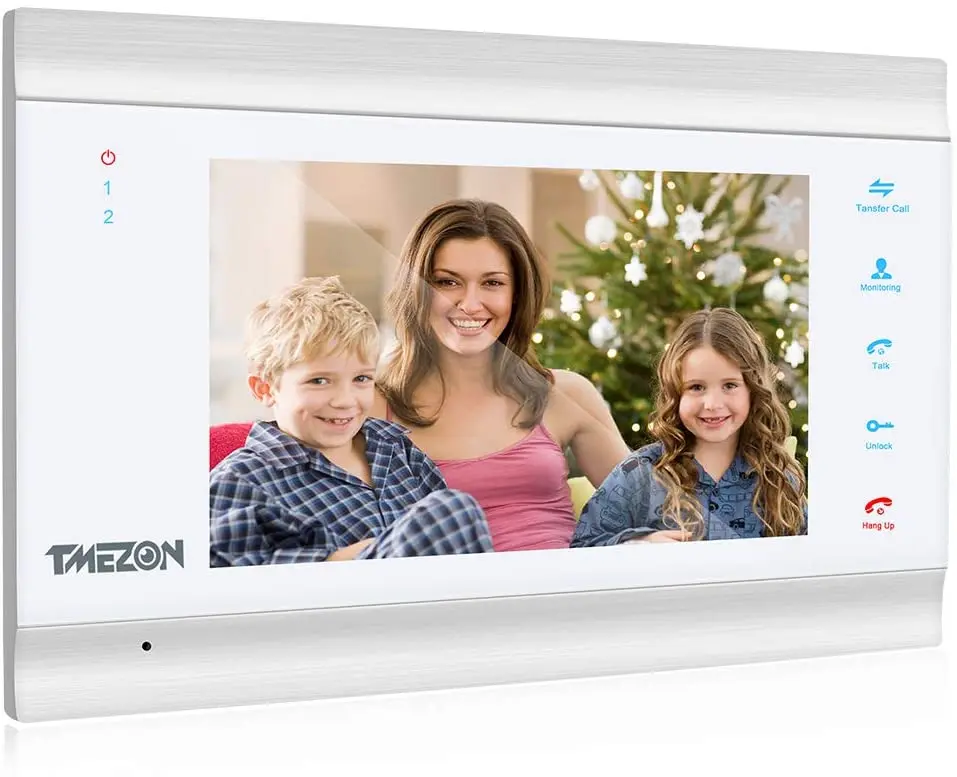 video intercom indoor station TMEZON video door intercom doorbell intercom system, 1080P 7 inch 1 monitor 1 camera touch button, night vision door video intercom Door Intercom Systems